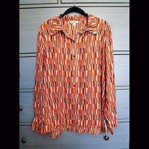 Bar III Graphic Blouse Size XL